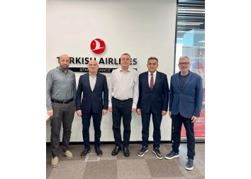 TÜKİB Başkan Yardımcısı Köksal Salih Yıldız, Yönetim Kurulu Üyeleri Hikmet Atalay ve Serkan Öztaş Turk Hava Yolları Astana Genel Müdürü Engin Akbaş'a nezaket ziyaretinde bulundu.